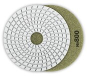 Segmented Diamond Wet Polishing Disc Ø125 R800 Velcro 3Y6P PRO