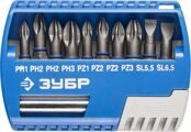 Set of Bits + Holder ЗУБР PROFESSIONAL (PH PZ SL) 11pcs